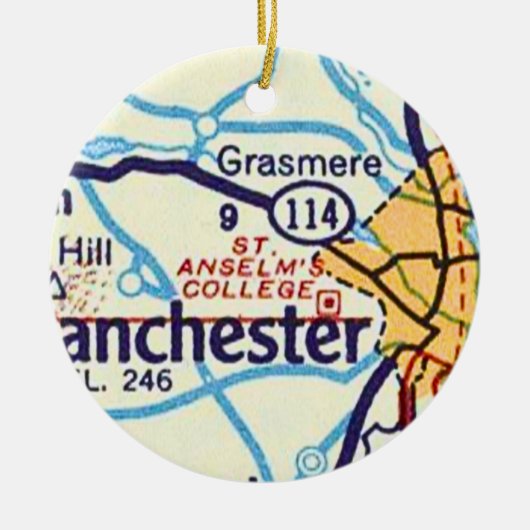 Saint Anselm College Kaart Ornament (Voorkant)