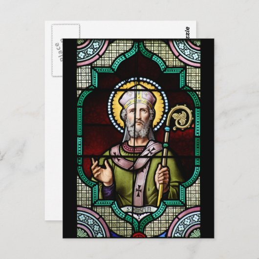 Saint-Anselm-Glas in lood van Canterbury Briefkaart (Voorkant / Achterkant)
