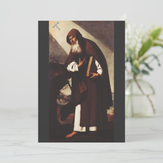 Saint Anthony de Abbot Feestdagenkaart (Staand voorkant)