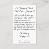 Saint Anthony de Abbott Patron van de Heilige Stoe Visitekaartje (Achterkant)