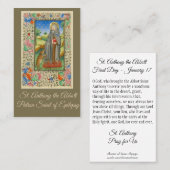 Saint Anthony de Abbott Patron van de Heilige Stoe Visitekaartje (Voorkant / Achterkant)