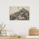 Saint Anthony Engraving door Albrecht Durer Poster (Keuken)