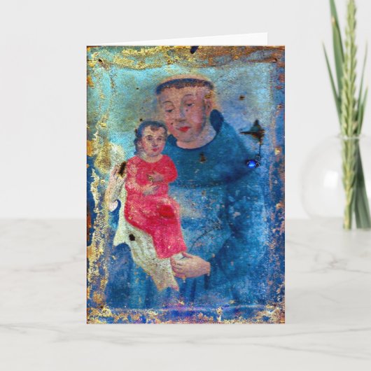 Saint Anthony Greeting Card with Prayer Kaart (Voorkant)