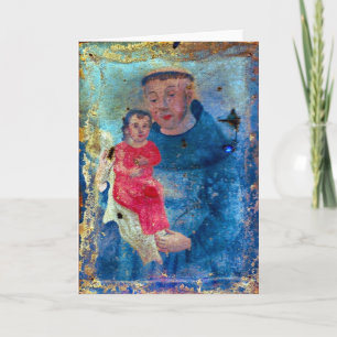 Saint Anthony Greeting Card with Prayer Kaart