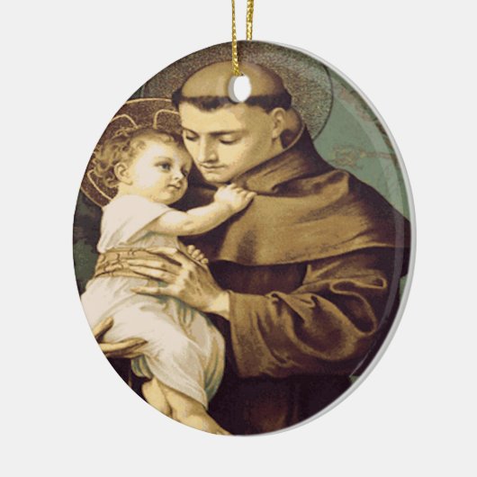 Saint Anthony Padua Keramisch Ornament (Links)