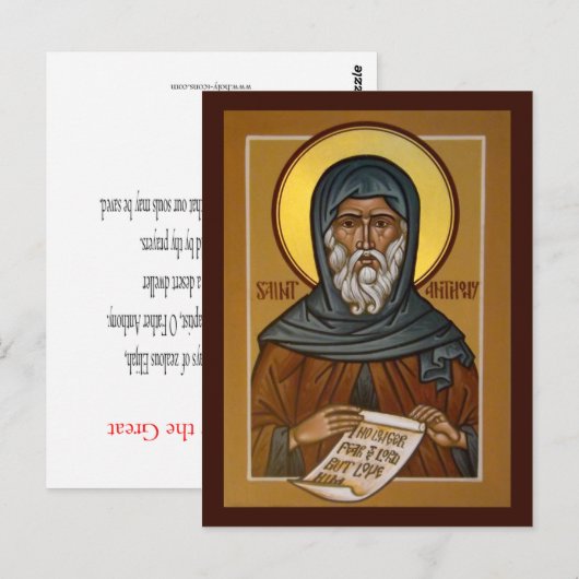 Saint Anthony Prayer-kaart Briefkaart (Voorkant / Achterkant)