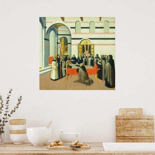 Saint Anthony - Sano di Pietro Fine Art Poster (Keuken)