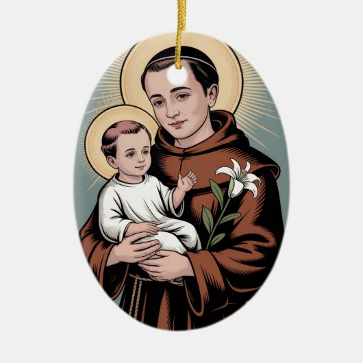 Saint Anthony, the kindest of saints Keramisch Ornament (Voorkant)