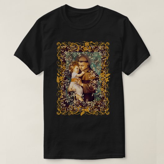 Saint-Anthony van de katholieke Padua St. T-shirt (Design voorkant)