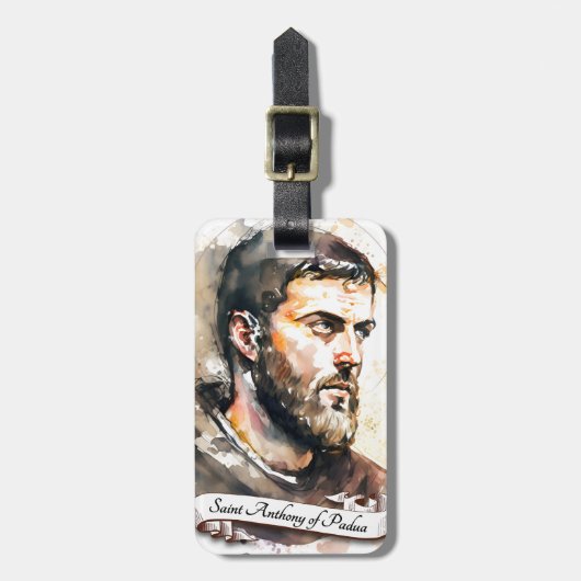 Saint Anthony van Padua Bagagelabel (Voorkant verticaal)