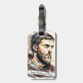 Saint Anthony van Padua Bagagelabel (Achterkant verticaal)