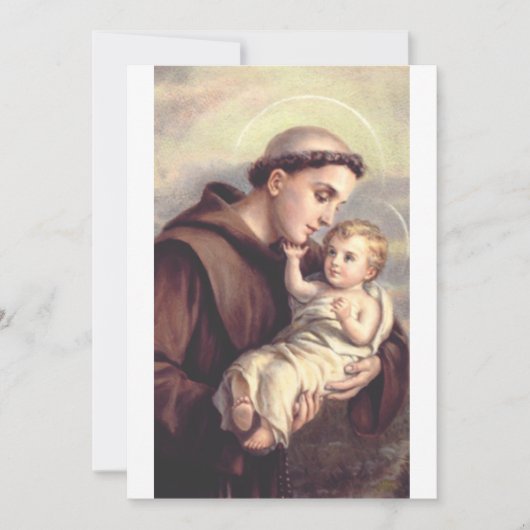 Saint Anthony van Padua Bedankkaart (Voorkant)