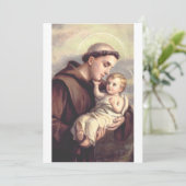 Saint Anthony van Padua Bedankkaart (Staand voorkant)