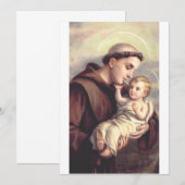 Saint Anthony van Padua Bedankkaart (Voorkant / Achterkant)