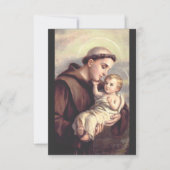 Saint Anthony van Padua Bedankkaart (Voorkant)