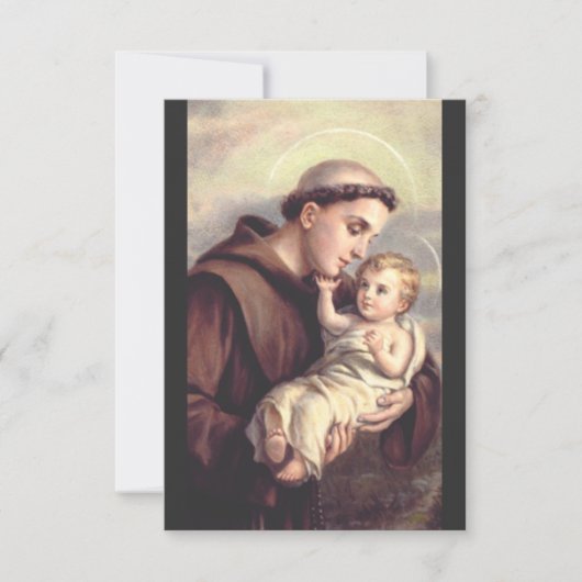Saint Anthony van Padua Bedankkaart (Voorkant)