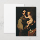 Saint Anthony van Padua door Luca Giordano Bedankkaart (Voorkant / Achterkant)