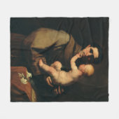 Saint Anthony van Padua door Luca Giordano Fleece Deken (Voorkant (Horizontaal))