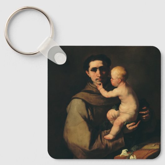 Saint Anthony van Padua door Luca Giordano Sleutelhanger (Voorkant)