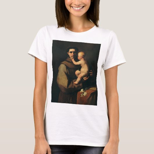 Saint Anthony van Padua door Luca Giordano T-shirt (Voorkant)