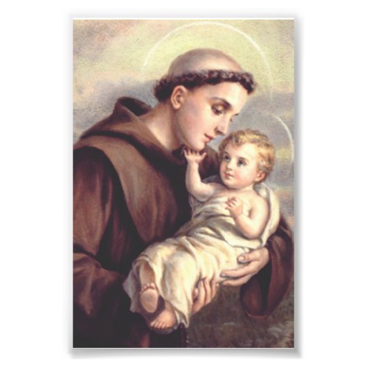 Saint Anthony van Padua Foto Afdruk (Voorkant)