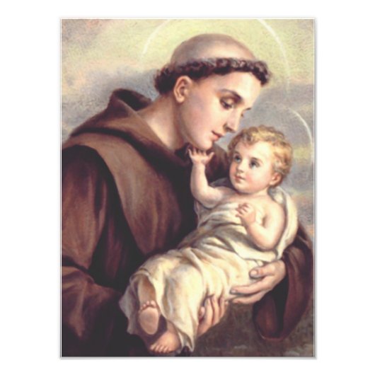 Saint Anthony van Padua Foto Afdruk (Voorkant)