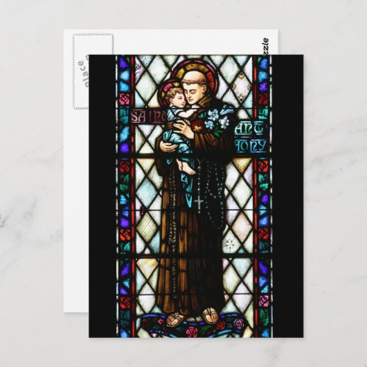 Saint Anthony van Padua Holding a Child Briefkaart (Voorkant / Achterkant)