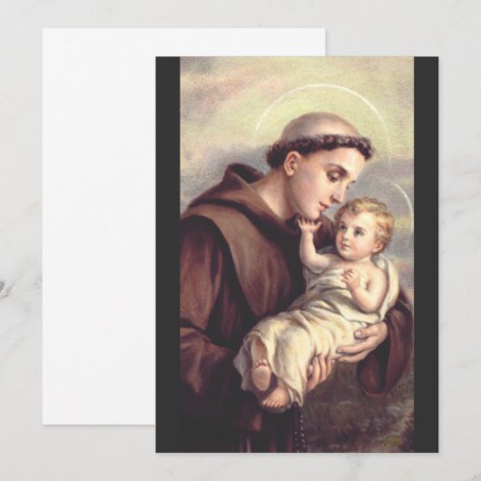 Saint Anthony van Padua Kaart (Voorkant / Achterkant)