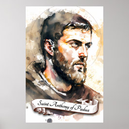 Saint Anthony van Padua Poster