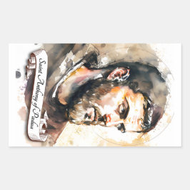 Saint Anthony van Padua Rechthoekige Sticker