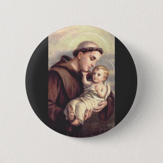 Saint Anthony van Padua Ronde Button 5,7 Cm (Voorkant)