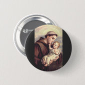 Saint Anthony van Padua Ronde Button 5,7 Cm (Voorkant /achterkant)