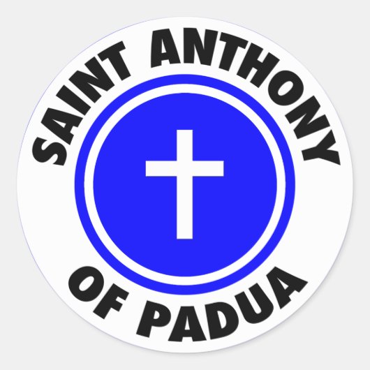 Saint Anthony van Padua Ronde Sticker (Voorkant)
