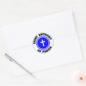 Saint Anthony van Padua Ronde Sticker (Envelop)