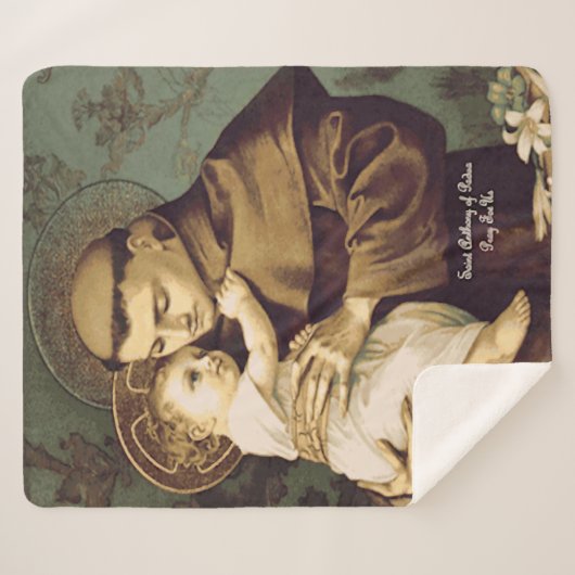 Saint Anthony van Padua Sherpa Deken (Voorkant (horizontaal))