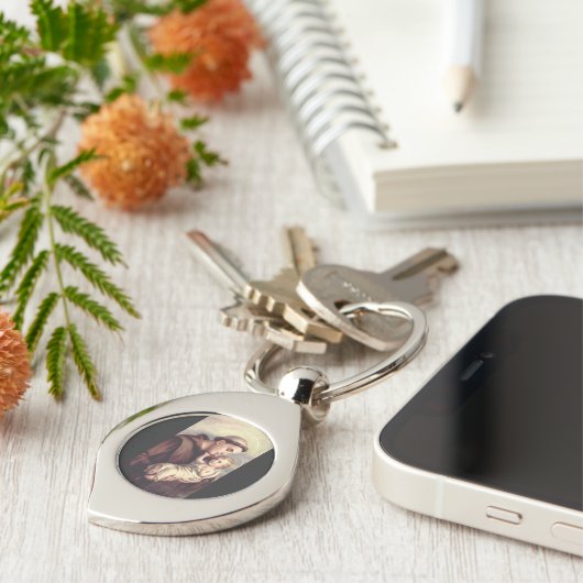 Saint Anthony van Padua Sleutelhanger (Zijkant)