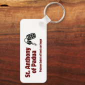 Saint Anthony van Padua Sleutelhanger (Achterkant)