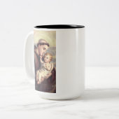 Saint Anthony van Padua Tweekleurige Koffiemok (Voorkant links)