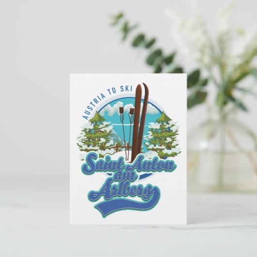 Saint Anton am Arlberg Austria Ski logo (Staand voorkant)