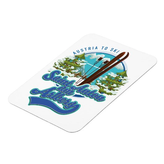 Saint Anton am Arlberg Austria Ski logo Magneet (Linkerzijde)