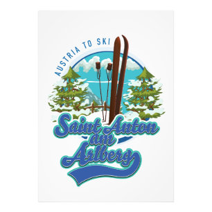 Saint Anton am Arlberg Oostenrijk Ski logo Foto Afdruk