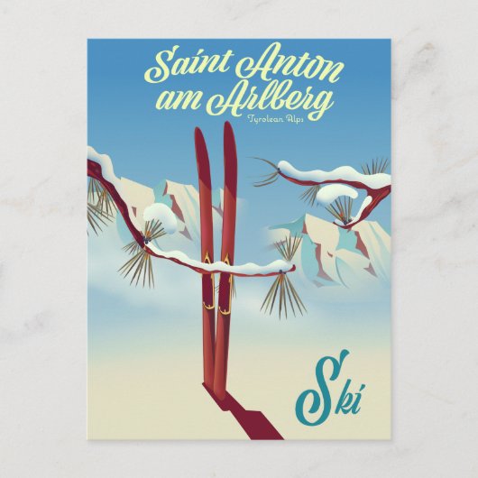 Saint Anton am Arlberg, Tyrolean Alps, Oostenrijk  Briefkaart (Voorkant)