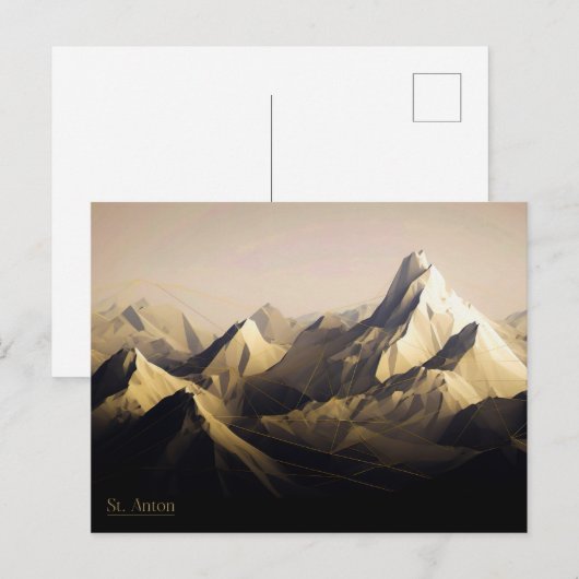 Saint Anton Dusk Briefkaart (Voorkant / Achterkant)