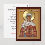 Saint Apollonia Prayer Card Briefkaart (Voorkant / Achterkant)