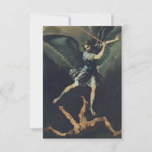 Saint Archangel Michael verslaat de duivel Bedankkaart (Voorkant)