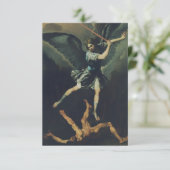 Saint Archangel Michael verslaat de duivel Bedankkaart (Staand voorkant)