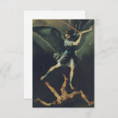 Saint Archangel Michael verslaat de duivel Bedankkaart (Voorkant / Achterkant)