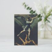 Saint Archangel Michael verslaat de duivel Briefkaart (Staand voorkant)