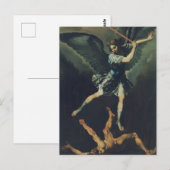 Saint Archangel Michael verslaat de duivel Briefkaart (Voorkant / Achterkant)