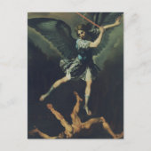 Saint Archangel Michael verslaat de duivel Briefkaart (Voorkant)